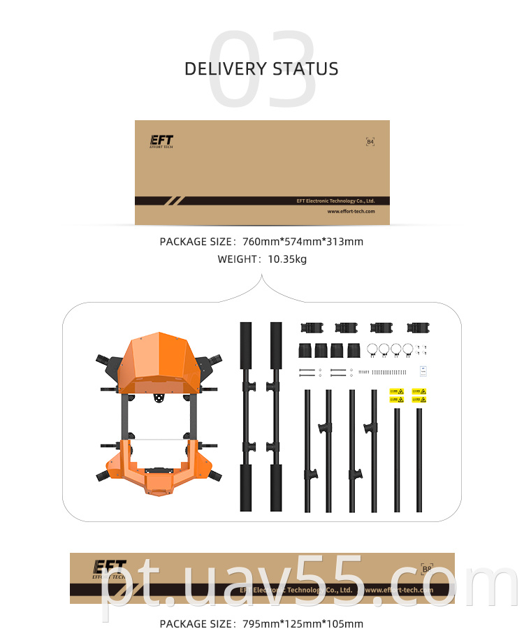 G420 Agricultural Drone Kit 22L Water Tank Frame